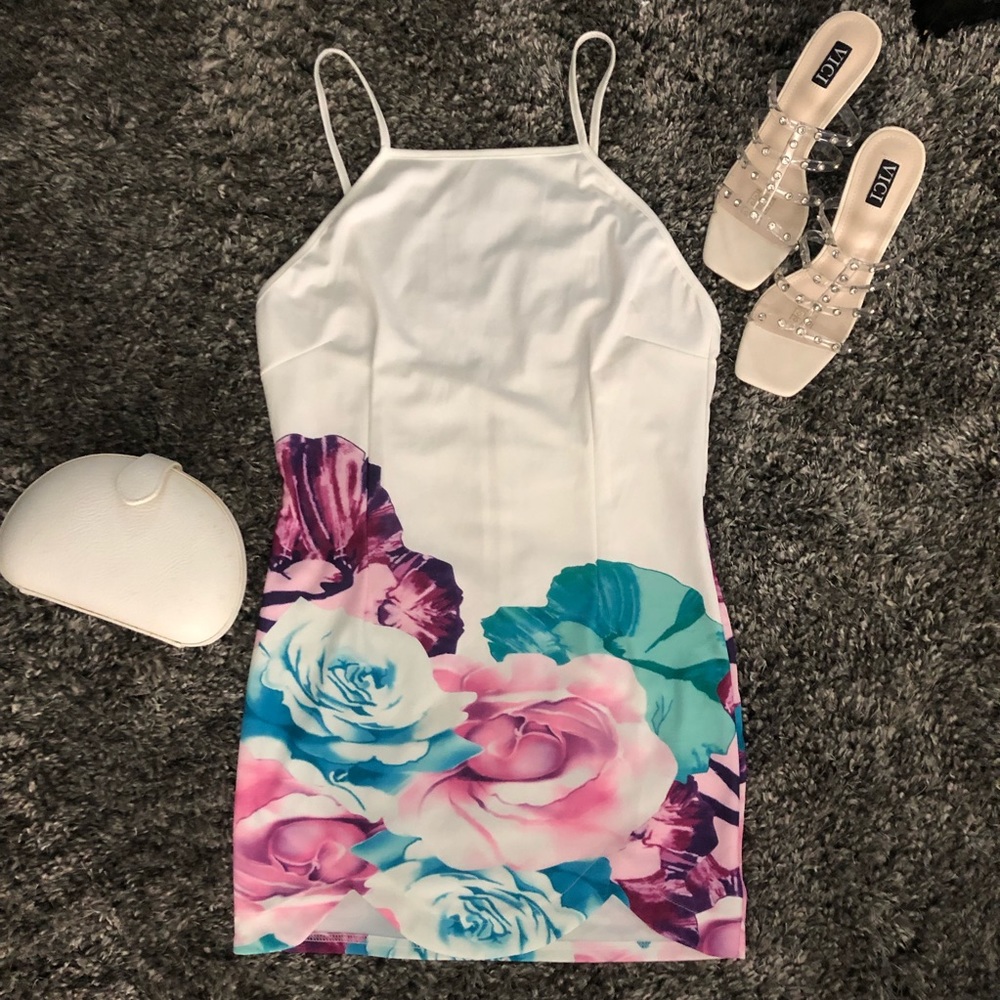 SHEIN White Floral Mini Dress